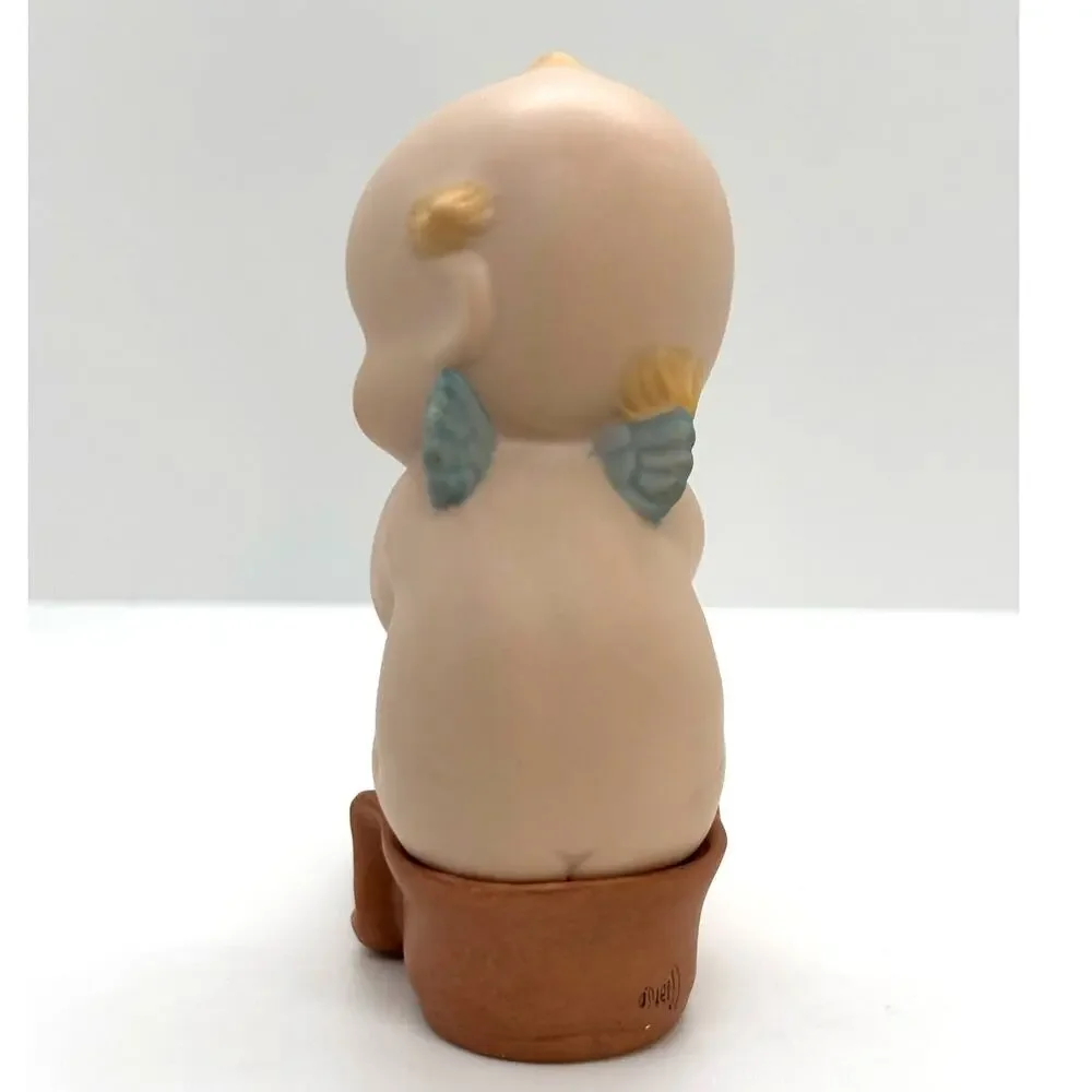 VTG 1992 Enesco Rose O'Neill Porcelain Kewpie Doll Figurine, Baby in a Shoe